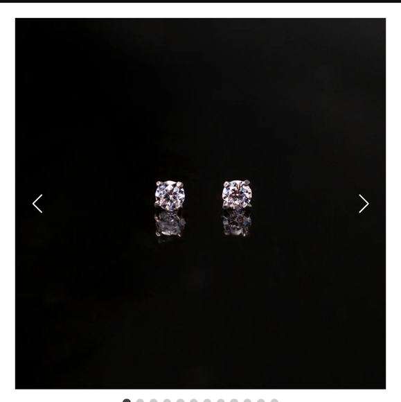 New Grayling flat back single sleeper earring 14K solid white gold - Picture 9 of 9